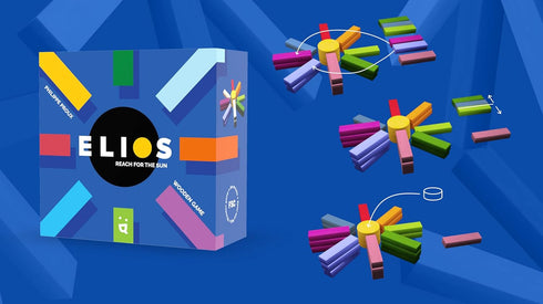Elios Board Game - an Abstract Wooden Challenge to Test Your Strategy! Fun Family Game for Kids & Adults, Ages 7+, 2-4 Players, 15 Minute Playtime...