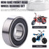 Mini Bike Front Rear Wheel Bearing Set fit for Coleman CT200U BT200X CT200U-EX Baja Warrior Heat Massimo MB165 MB200 196cc 200cc 6.5hp Powersports...