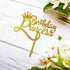 Happy Birthday Princess Cake Topper for Princess Birthday Cake Topper Party Decorations Gold Glitter Acrylic...