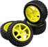 4Pcs HIRCQOO OD 88mm/3.46" Front Rear Rubber Tire Tyre & Plastic Wheel Rims 12mm Hex Compatible with Redcat Shockwave HPI HSP ExceedRC Kyosho 1/10...
