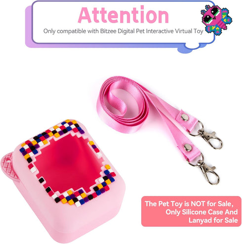 Silicone Case for Bitzee Interactive Toy Digital Pet and Case, Protective Holder Skin for Bitzee Virtual Electronic Pets Kids Toys (Pink)...