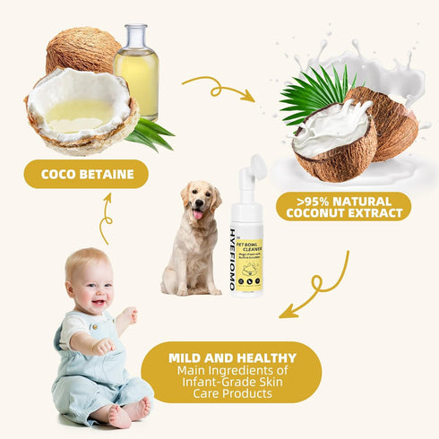 Pet Bowl Cleaner with Brush - Plant-Based Formulated for Dogs and Cats, Effectively Cleaning Ways for Pet Food or Water Bowl, Fragrance-Free...