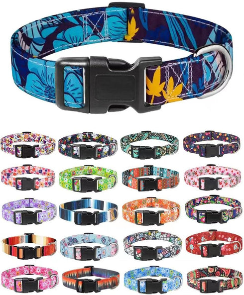 Moonpet Dog Collars for Puppy X-small Small Medium Large Dogs - Unisex Cute Design Boys Girls Dog Pet Collar Soft Adjustable Bohemia Fancy Floral ...