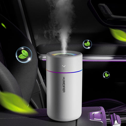 Portable Mini Humidifier, Colorful, Cool Mist, USB Powered. Perfect for Bedroom, Office & Car (White)...