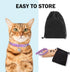 Leather Cat Collars for Boy Girl Cats with Bell and Safety Elastic Belt, Personalized Rivets Stud Adjustable Safe Buckle Collar with Skull Charm f...