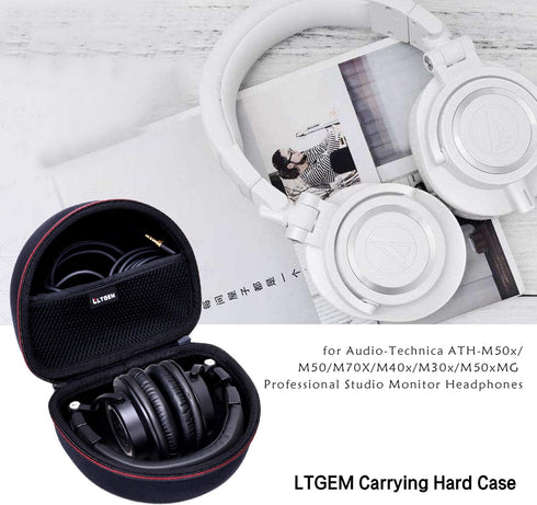 Headphone Case for Audio-Technica ATH-M30X / ATH-M50X / ATH-M40X / ATH-M50xBT2 / ATH-M50xBT2DS Headphones - Hard Travel Carrying Protective Storag...