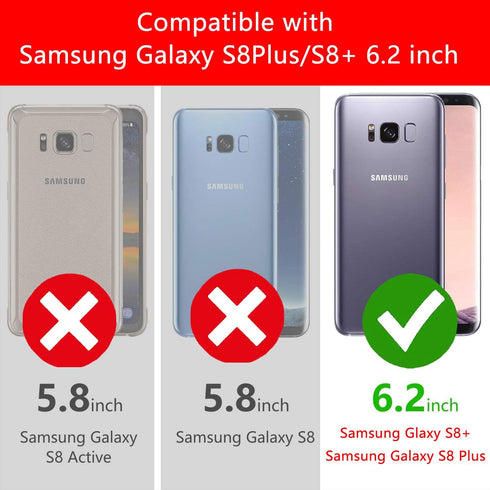 for Samsung Galaxy S8 Plus Case Samsung Galaxy S8+ Case Military Grade Built-in Kickstand Case Holder Armor Heavy Duty Shockproof Cover Protective...