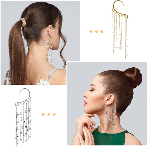 OIIKI 30PCS DIY Ear Cuffs Earrings for Women, Non Piercing Ear Wraps Earrings, Clip on Ear Cuff Earrings, 7 Holes for Jewelry, DIY Jewelry Making ...