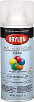Krylon K05562007 COLORmaxx Acrylic Clear Finish for Indoor/Outdoor Use, Satin Crystal Clear , 11 Ounce (Pack of 1)...