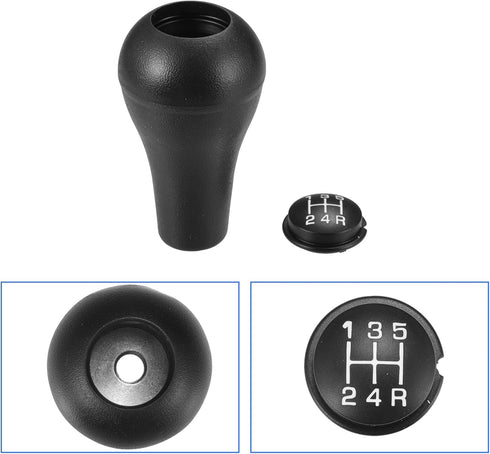 uxcell 1 Set 5 Speed Manual Transmission Shift Knob with Insert for Dodge Dakota 1994-2009 for Dodge Durango 1998-2000 No.52104174/4446921...