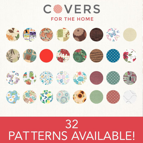 Covers For The Home Deluxe Elastic Edged Flannel Backed Vinyl Fitted Table Cover - Butterfly Pattern - Large Round Oblong Oval - Fits Tables up to...