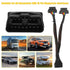 2PCS OBD2 Splitter Y Cable,16 Pin OBD II 1 Male to 2 Female Extension Connector Cable, Right Angle Universal OBD2 Diagnostic Cable,1FT/30cm 20AWG ...