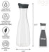 OGGI Clear Carafe w/Flip Open Lid - Ideal Juice Bottle, Clear Pitcher with Lid, Tea Pitcher, Water Carafe, 1.6 Lt(54Oz), Black...