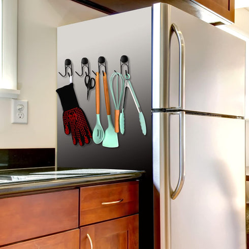 Magnetic Hooks 304 Stainless Steel Hooks Heavy Duty Magnets Hanging Hooks for Refrigerator Grill Toolbox Outdoor,Cruise Essentials Camper Accessor...