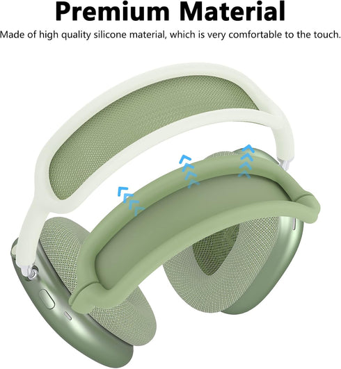Silicone Case Cover for AirPods Max Headphones, Anti-Scratch Ear Pad Case Cover/Ear Cups Cover/Headband Cover for AirPods Max, Accessories Soft Si...