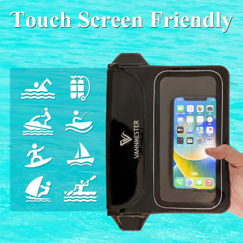 Waterproof Waist Pouch,Screen Touchable Dry Belt Bag,Waterproof Waist Bag,Waterproof Fanny Pack for Swimming Kayaking Snorkeling Beach -Black...