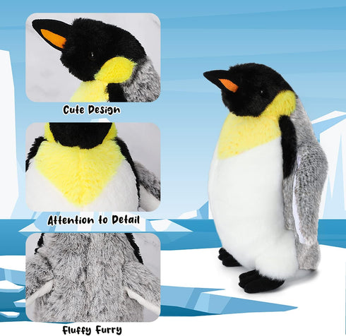 Penguin Plush Toy, 10" Stuffed Animal Small Plushie Doll, Soft Fluffy Like Real Penguin Hugging Toy - Present for Every Age & Occasion...