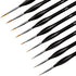 AIEX 9 Pieces Fine Detail Paint Brush Miniature Mini Paints Brush Set for Acrylic, Watercolor, Oil, Face, Nail, Scale Model Painting, Line Drawing...
