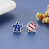 Silver USA American Flag Earrings - S925 Patriotic Stud Earrings Fourth of July Independence Day Jewelry Gifts for Women(Star1)...