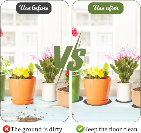 Plant Coaster Mat, 6PCS 3 Sizes Round Felt Plant Saucers for Indoors Plant Reversible Absorbent Waterproof Fabric Plant Pot Saucers for Gardening ...
