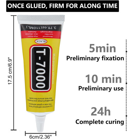 T-7000 Multi-Function Craft Glue with Precision Tips Dotting Pens, T7000 Super Adhesive Glues Liquid Fusion Glue for Jewelry Making,Metal Stone Na...