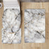 UNICEU Grey White Marble 3 Piece Bathroom Rug Set Includes Bath Rug, Contour Mat and Toilet Lid Cover, Machine Washable, Super Soft Microfiber & N...