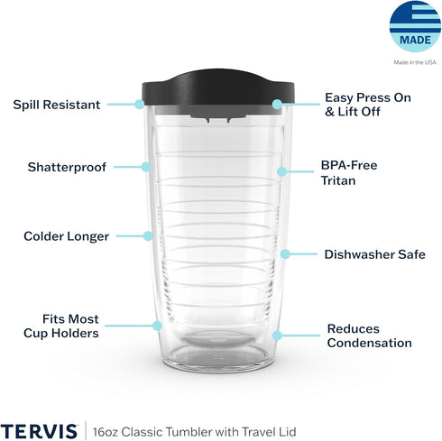 Tervis Navy Forever Proud Made in USA Double Walled Insulated Tumbler Travel Cup Keeps Drinks Cold & Hot, 16oz, Classic...
