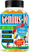 Genius IQ Kids Brain Supplements for Memory and Focus Omega 3-6-9, EPA DHA Gummy Vitamins, Brain Booster Calm Gummies,Supports Concentration, Clar...