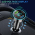 65W Car Charger 4 Port USB Car Charger Adapter PD QC3.0 Cigarette Lighter USB Charger with LED Voltmeter Fast Car Charger Compatible with Samsung ...