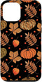 iPhone 12 mini Fall Leaves and Pumpkins Pattern Halloween Autumn Gifts Case...