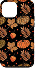 iPhone 12 mini Fall Leaves and Pumpkins Pattern Halloween Autumn Gifts Case...