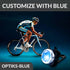 OPTIKS-BLUE Bike Light: 220 Lumens - USB Rechargeable -10hr Max - Water Resistant - 5 Modes - Blue/Blue Strobe LED - Lights for Bicycles...