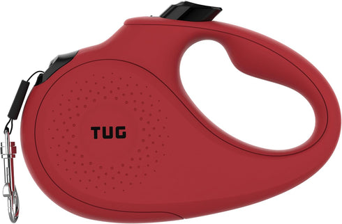 TUG Monochrome 360° Tangle-Free Retractable Dog Leash | 16 ft Strong Nylon Tape (Small, Red)...
