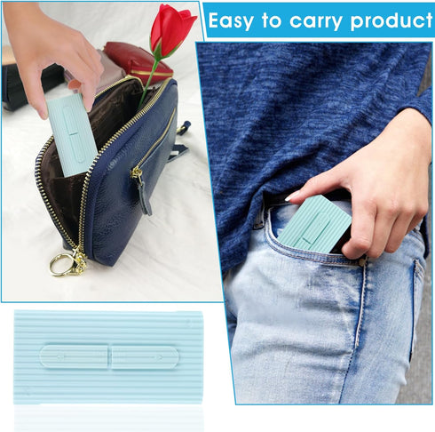 Portable Dental Floss Case Automatic Dental Floss Pick Organizer Case Travel Flosser Dispenser Storage Case Refillable Holder Boxes with 10 Floss ...