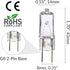 Simba Lighting Halogen Light Bulb G8 T4 35W JCD Bi-Pin (10 Pack) Longer 1.7" Length for Kitchen Hood, Landscape Lights, Desk and Floor Lamps, Wall...