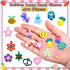 Hanaive 400 Pcs Rubber Band Bracelet Charms Summer Rubber Loom Band Charms Silicone Bracelet Charms Colorful Jewelry Making Kit DIY Necklace Brace...