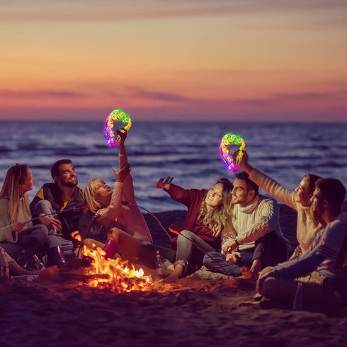 Aywewii LED Tambourine, Light Up Toys Handheld Musical Flashing Tamborine Autism Toys Party Supplies for Birthday Anniversaries Gifts for Kids Adu...