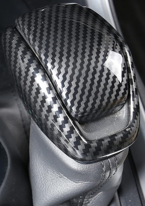 for Totoya RAV4 2019-2024 Gear Shift Knob Cover, Carbon Fiber Grain Interior Protective Gear Shift Trim for Toyota Highlander 2020-2024- Carbon Fi...