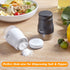 Salt and Pepper Shakers Set, Bivvclaz 5 Ounce Stainless Steel Salt and Pepper Dispenser with Glass Bottom, Cute Salt and Pepper Shakers for Modern...