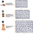 1 Pack 3 Dog Blanket Super Soft Warm Sleep Mat Pet Blanket Grey Paw Pattern Fluffy Puppy Blanket for Small Dogs Kitten Cats-Grey Small(23"x15")...