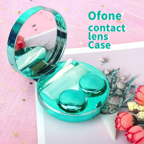 Contact Lens Case, Bling Constellations Contact Lenses Cases with Tweezers Remover Tool Mirror Solution Bottle Portable Contact Lens Storage Conta...