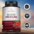 Premium Blood Pressure Support Supplement For Cardiovascular & Heart Health with Garlic, Hawthorn & Hibiscus - 90 Capsules...