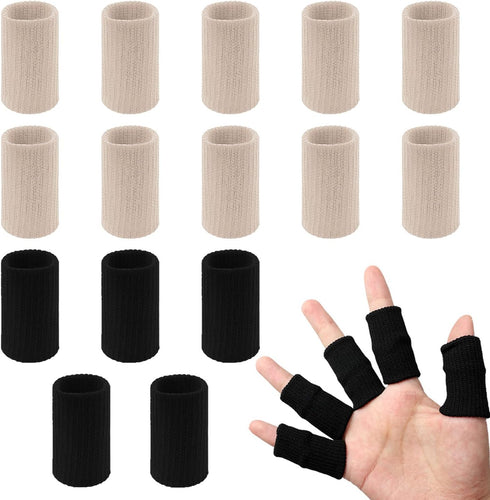 20 PCS Finger Sleeves Protectors, Sport Finger Splints Thumb Brace Support Finger Brace Elastic Thumb Sleeves for Relieving Pain Arthritis Trigger...