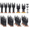 PECHAM 22PCS Curved Oscillating Tool Blades, Professional Universal Titanium Arc Edge Oscillating Multitool Blades for Wood Plastics Metal Hard Ma...