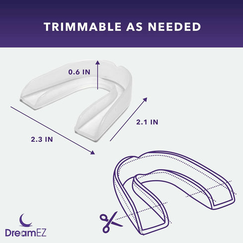 2 Pack Night Guard - Custom Fitting Mouth Guard for Nighttime Teeth Grinding & Clenching, Made in USA, Case Included (Clear)...