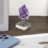 Hipiwe Acrylic Display Stand, Three Metal Peg Display Easel Small Acrylic Base for Sphere Crystal Ball Mineral Geodes Rock Agate Small Collectible...
