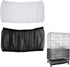 Bird Cage Seed Catcher (2 Pack), Airy Gauze Bird Cage Cover Seeds Guard Dust-Proof Universal Birdcage Accessories Mesh Net Cover (Black + White, L...