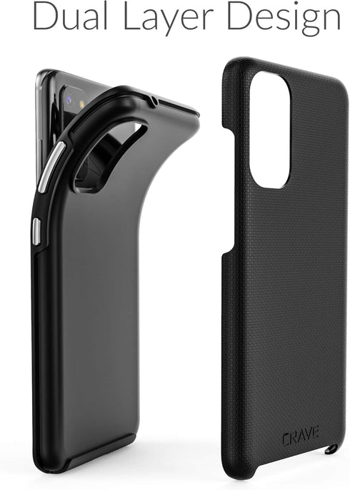 Crave Dual Guard for Samsung Galaxy S20 Case, Shockproof Protection Dual Layer Case for Samsung Galaxy S20, S20 5G - Black...