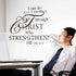 Inspirational Wall Decor Quotes Stickers–I Can Do All Things Through Christ Who Strengthens Me– Decor for Living Room Bedroom Classroom Playroom N...