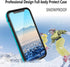 Compatible with Apple iPhone XR Case, Full-Body Protective Waterproof Case, Shockproof Snowproof Clear Cover Case for iPhone XR (6.1 Inch, Teal Cl...